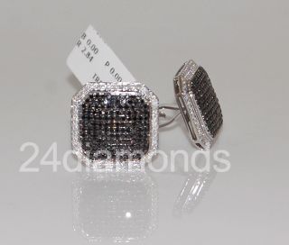 These Luxury Looking Mens 14K White Gold Cuff Links with 2.65 ct