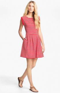 French Connection Classic County Stripe Cotton Fit & Flare Dress