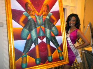 Bahamian Artist Claudette Dean Oil Painting A Girls Prerogative 36