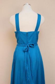 Crew $385 Silk Chiffon Claudia Halter Dress Gown 10 Matisse Blue