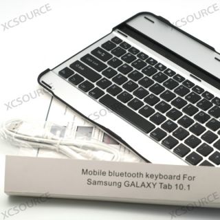 Alu Coque Clavier Bluetooth Keyboard pour Samsung Galaxy Tab 10.1