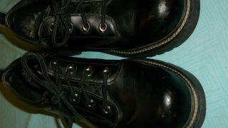 Skechers mens shoes sz 8 blk oxford high tread soles lace up athletic