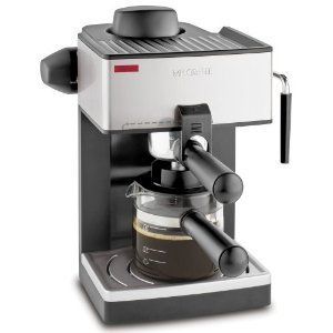 Mr. Coffee 4 Cup Steam Espresso Machine w/ Milk Frother for Creamy