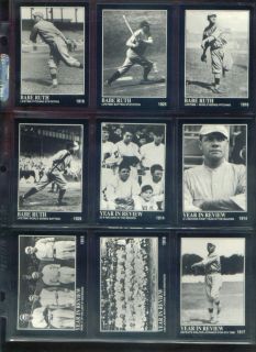 1992 Megacards The Babe Ruth Collection Near Complete Set 162 of 165