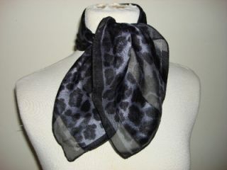 Elaine Gold Scarf Head Wrap Purple Black Animal Print
