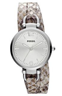 Fossil Georgia Faux Wrap Leather Strap Watch