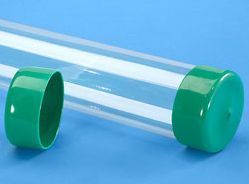 Clear Plastic Shipping Mailing Tubes w End Caps 10 Pieces
