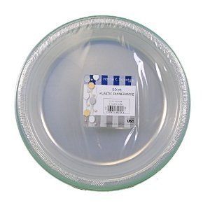  7" Clear Plastic Disposable Plates 50ct