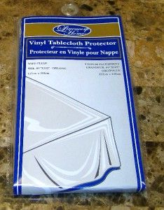 clear plastic tablecloth protector 60 x 102 oval new