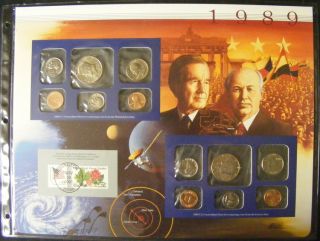 1989 Postal Commemorative Society 10 Coin UNC Mint Set