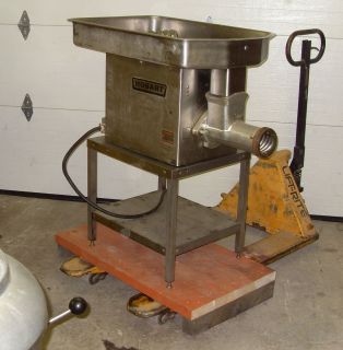   2HP 3 phase Commercial Large Capacity Meat Grinder Chopper on table