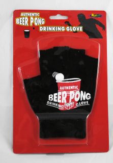 Beer Pong Drinking Glove Black New College Party Game