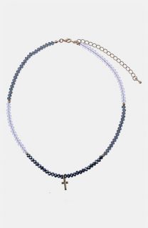 Topshop Beaded Cross Charm Necklace
