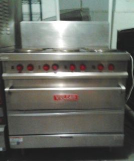 Vulcan Commercial Electric Stove With 6 Plate Cook top and Oven