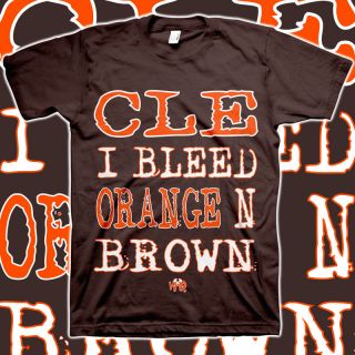 CLE I Bleed Orange N Brown Shirt Cleveland Browns MGK Machine Gun