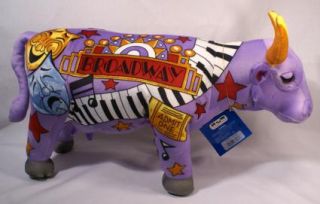 Cow Parade Broadway Plush Stuffed Animal Purple Music Show Large