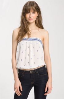 Free People Into the Night Strapless Smocked Blouson Top
