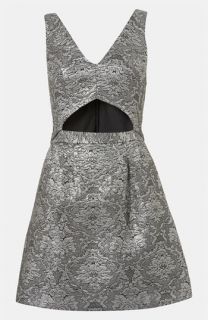 Topshop Brocade Cutout Dress