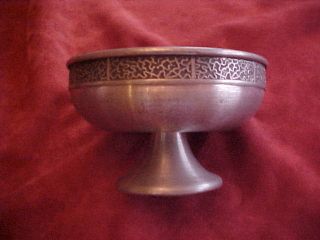  85 Pewter Small Pedestal Serving Bowl Nuts Candy Condiments