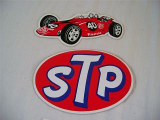 Vintage 2 Unused 1967 STP Parnelli Jones Turbine Indy Race Car 40
