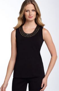 Exclusively Misook Studded Tank Top