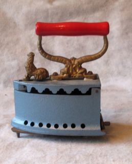 Vintage German Coal Iron Clothes Press with Rooster Head