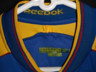 Mens L Vtg Reebok Colombia Jersey Soccer Football Shirt Escobar Don