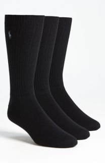 Polo Ralph Lauren Ribbed Crew Socks (3 Pack)