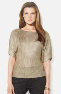Lauren Ralph Lauren Drop Shoulder Metallic Knit Sweater
