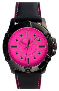 Juicy Couture Surfside Round Leather Strap Watch