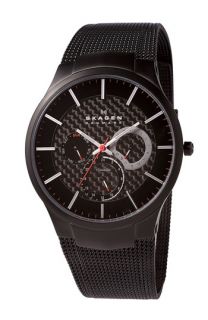 Skagen Mens Carbon Fiber & Titanium Watch