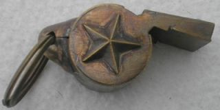 solid brass constable police policeman whistle