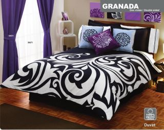 New Black White Duvet Comforter Sheets Bedding Set Queen 12pc