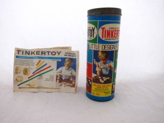 Vintage Tinker Toy Construction Set No 126 With Instructions