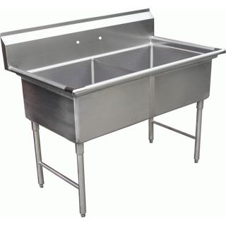 Compartment Commercial Stainless Steel Sink 18x18 NSF