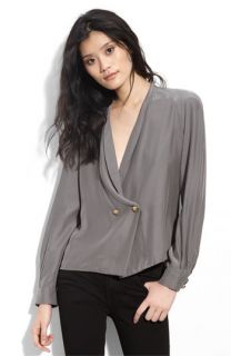 Parker Double Breasted Silk Blouse