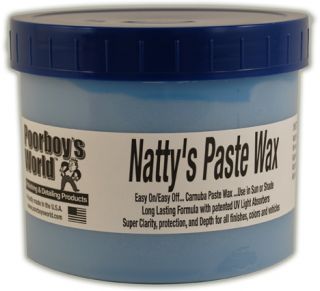 Poorboys Nattys Paste Wax (BLUE) 32 Oz ( for dark colored cars)