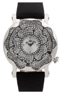 Juicy Couture Queen Couture Grosgrain Strap Watch