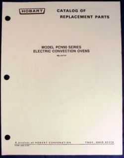 hobart electric convection oven pcn90 parts catalog