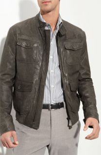 Armani Collezioni Lambskin Leather Jacket