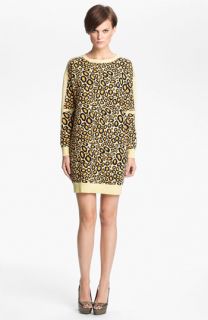 KENZO Leopard Jacquard Sweater Dress