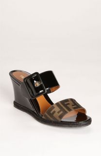 Fendi Vernis Wedge Sandal