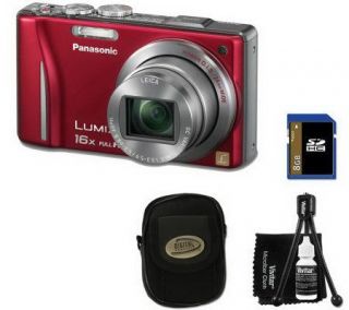 Panasonic 14.1MP Camera 16x Zoom,Touch,GPS, 3D&8GB Card Kit — 