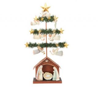 Susan Winget Tree with Six Hanging Ornaments by Valerie —