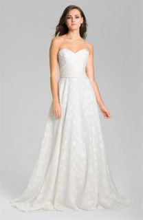 Theia Fil Coupe Jacquard Sweetheart Gown