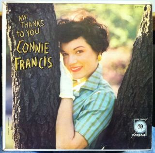 Connie Francis My Thanks to You LP VG E 3776 Vinyl 1959 Mono Record