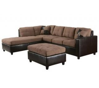 Milano Sectional Sofa & Ottoman by Acme Furniture —