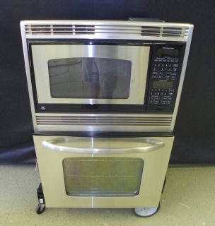  27 DOUBLE ELECTRIC WALL OVEN MICROWAVE COMBO STAINLESS STEEL JKP90SPSS
