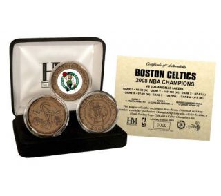 2008 NBA Champions 3 Coin Bronze Set —