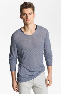 Zadig & Voltaire Notched Stripe Knit T Shirt